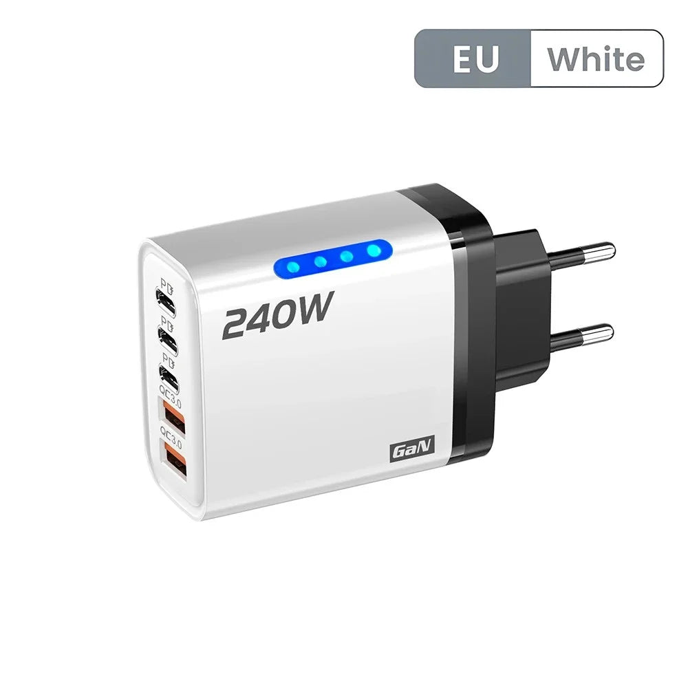 240W GaN 5-in-1 USB-C Fast Charger