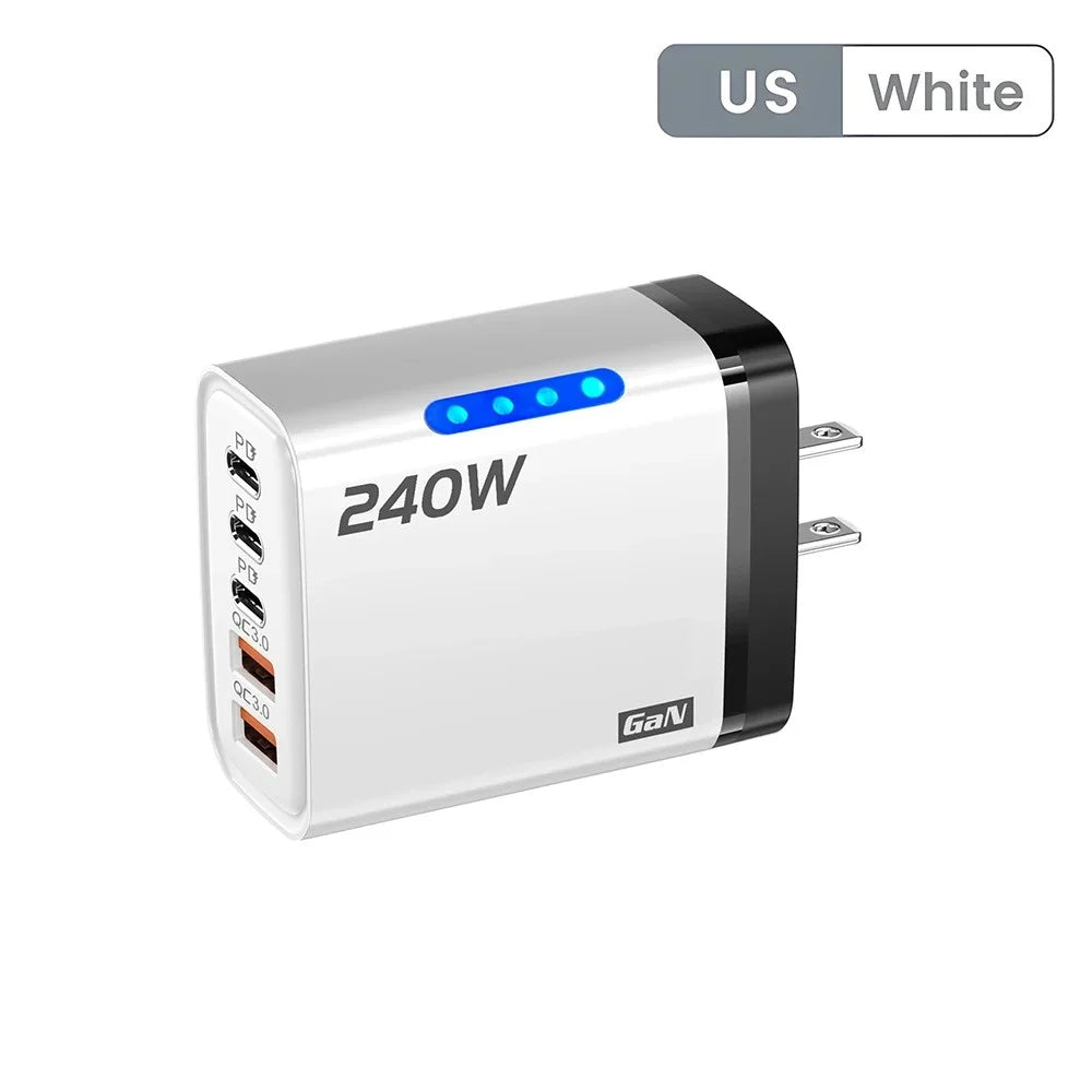 240W GaN 5-in-1 USB-C Fast Charger