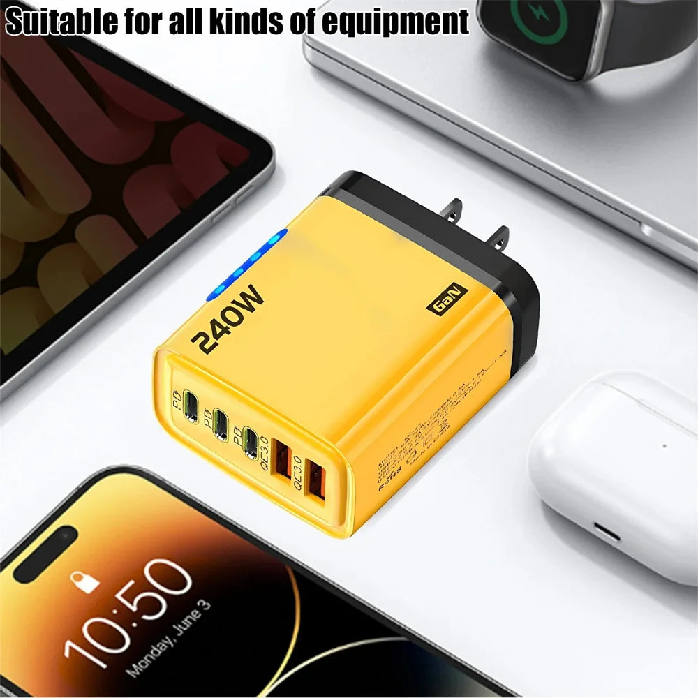 240W GaN 5-in-1 USB-C Fast Charger