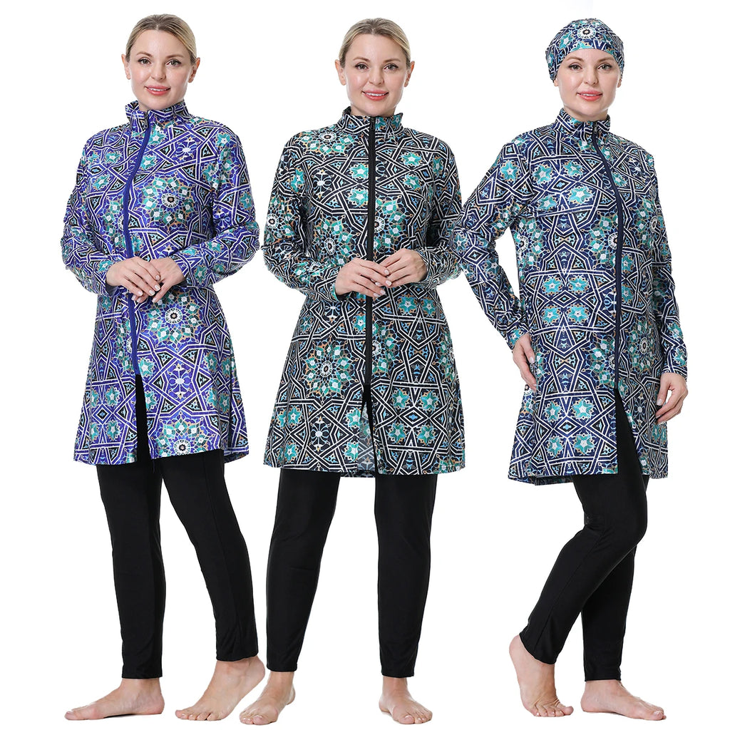 Muslim Women's Full Coverage Burkini Set