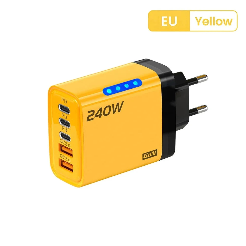 240W GaN 5-in-1 USB-C Fast Charger