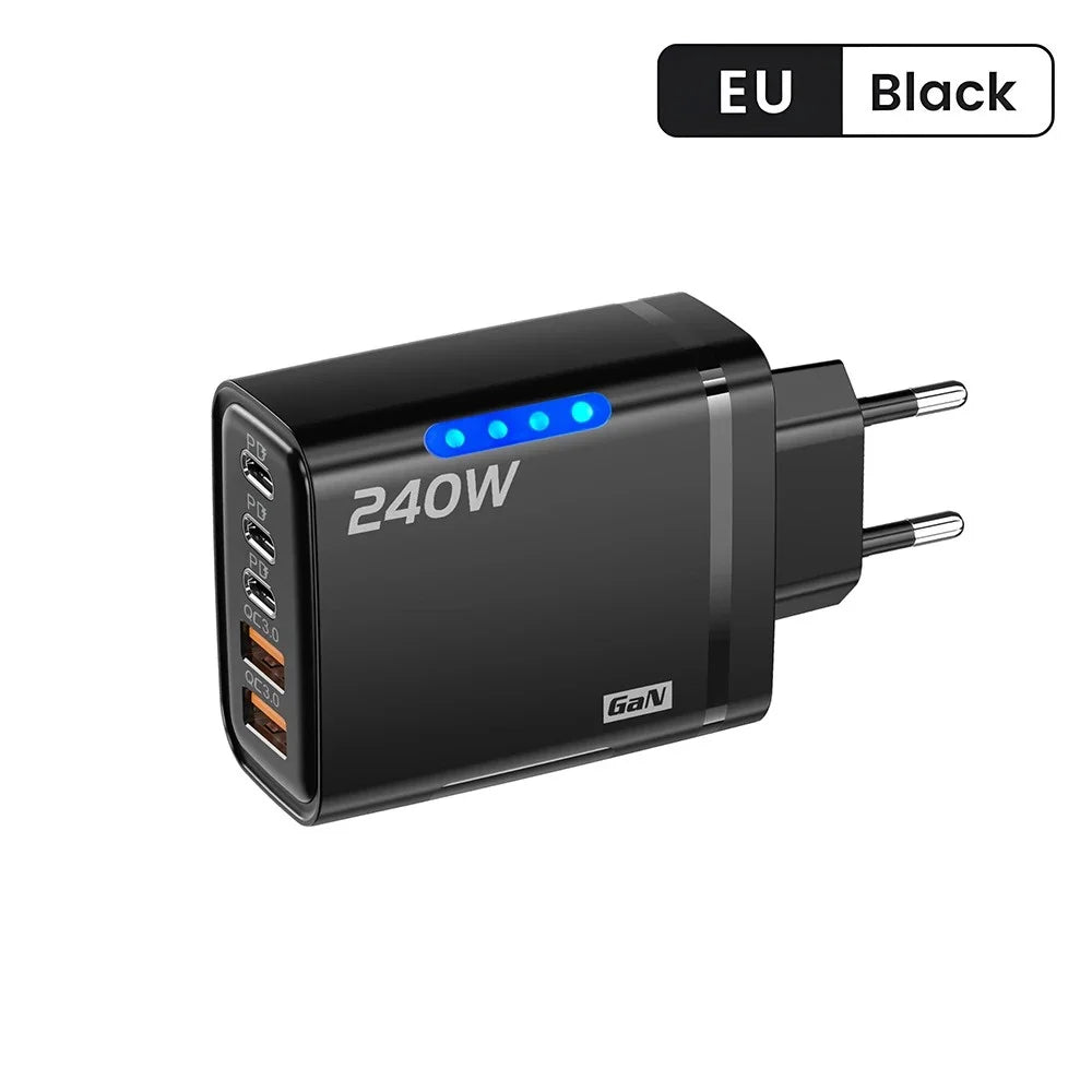 240W GaN 5-in-1 USB-C Fast Charger